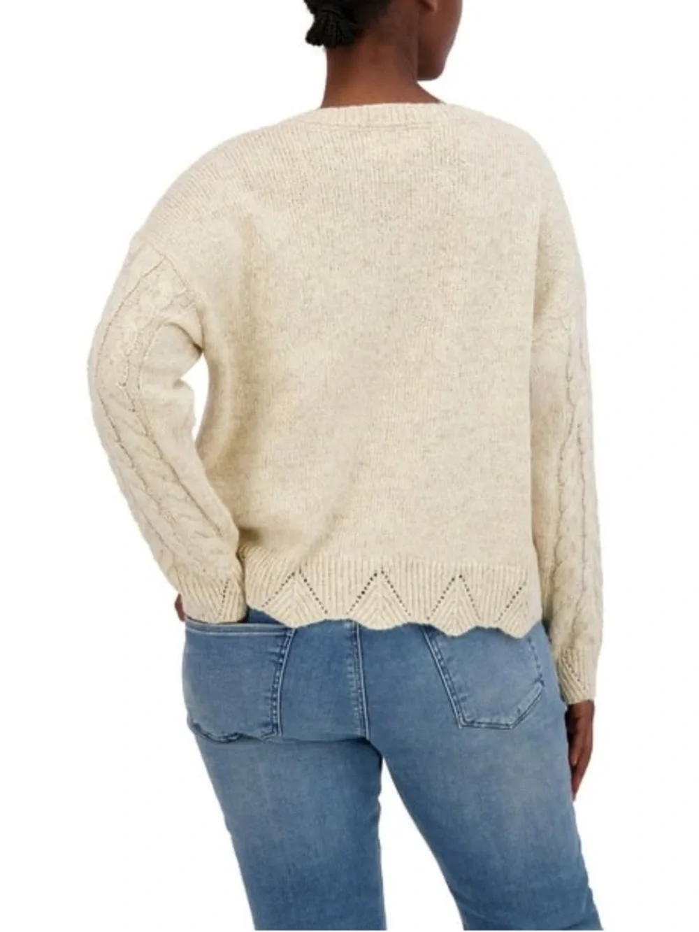Lucky Brand Women's Cable Knit Sweater Large